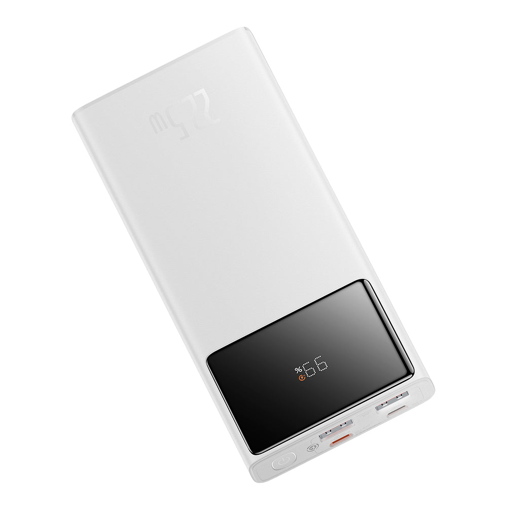Externe Batterij Baseus Star Lord, 10000mAh, 22.5W, QC + PD, 1 x USB-C - 2 x USB-A, Wit PPXJ100002