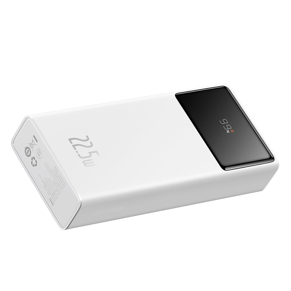 Externe Batterij Baseus Star Lord, 20000mAh, 22.5W, QC + PD, 1 x USB-C - 2 x USB-A, Wit PPXJ080002