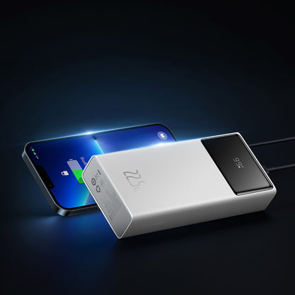 Externe Batterij Baseus Star Lord, 20000mAh, 22.5W, QC + PD, 1 x USB-C - 2 x USB-A, Wit PPXJ080002