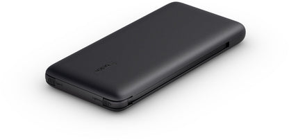 Belkin BoostCharge Plus External Battery, 10000mAh, 23W, QC + PD, 1 x Lightning - 2 x USB-C, Black BPB006btBLK