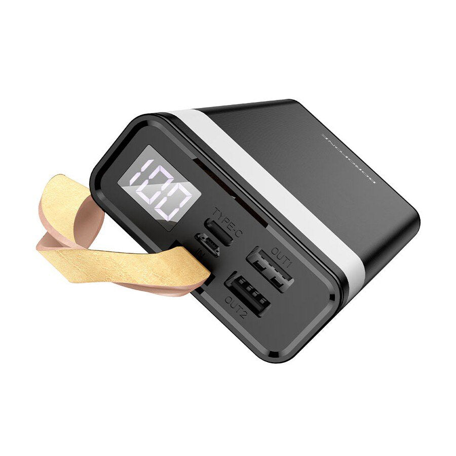 Externe Batterij Borofone BJ18 Coolmy, 20000mAh, 10W, 2 x USB-A, Zwart