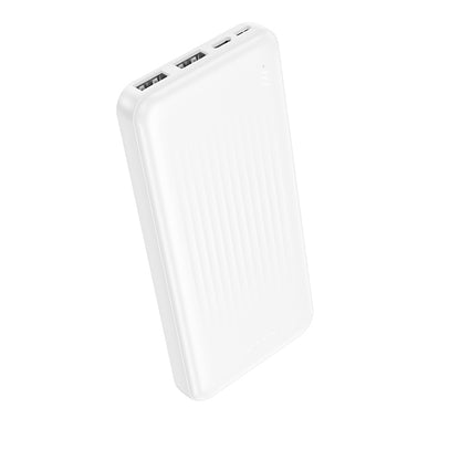 Borofone BJ78 Clever Externe Batterij, 10000mAh, 10W, 2 x USB-A, Wit