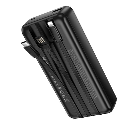 Externe Batterij Borofone BJ79 Clever, 20000mAh, 10W, 1 x Lightning - 1 x USB-A - 1 x USB-C, Zwart
