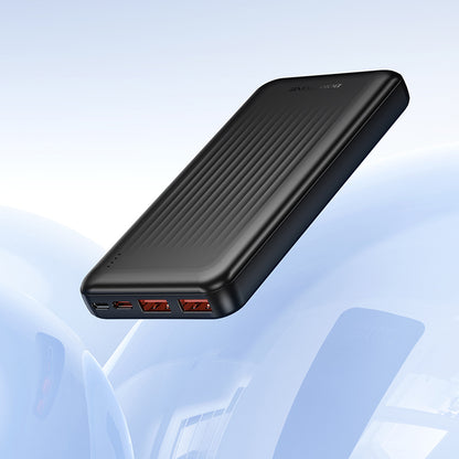 Borofone BJ80A Clever External Battery, 10000mAh, 22.5W, QC + PD, 1 x USB-C - 2 x USB-A, Black