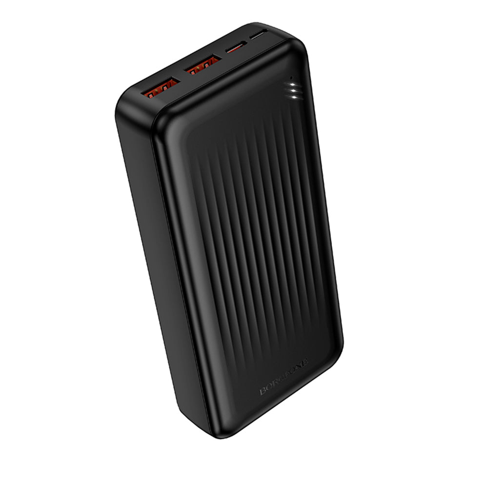 Externe Batterij Borofone BJ80A Clever, 20000mAh, 22.5W, QC + PD, 1 x USB-C - 2 x USB-A, Zwart