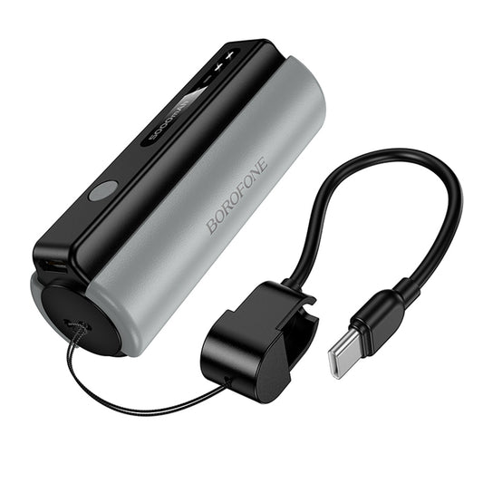 Externe batterij Borofone BJ87 Star, 5000mAh, 10W, 1 x USB-C, Grijs