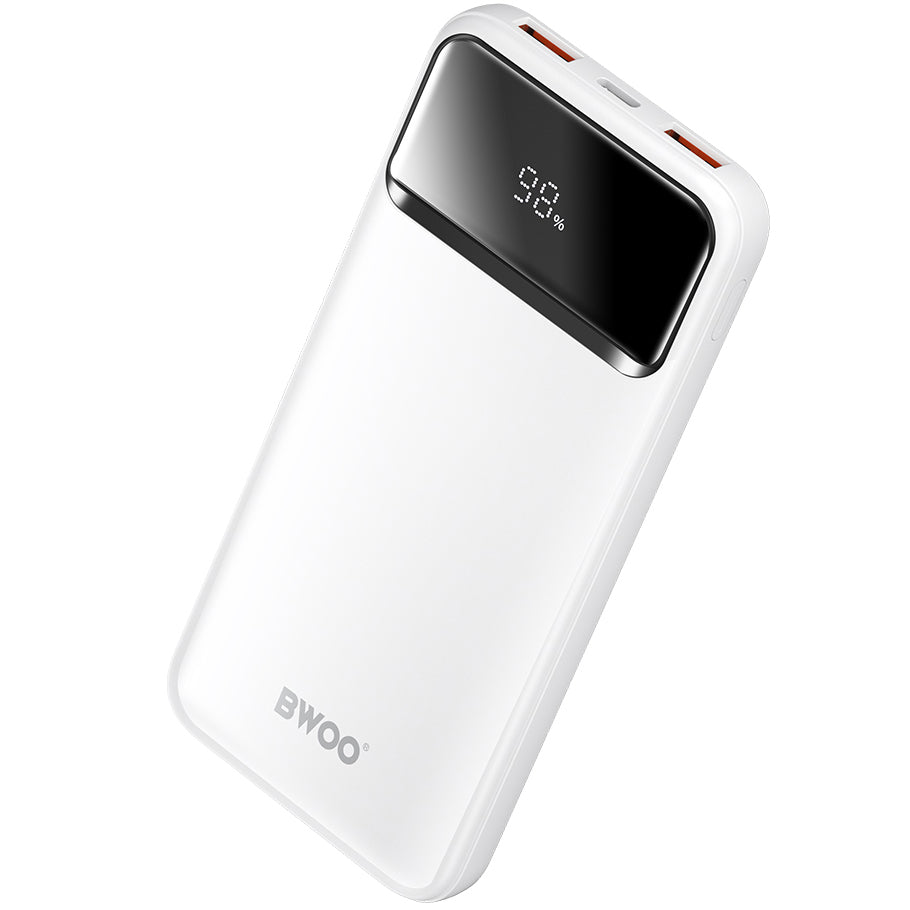 Externe batterij BWOO BO-P34, 10000mAh, 22,5W, QC + PD, 1 x USB-C - 2 x USB-A, Wit