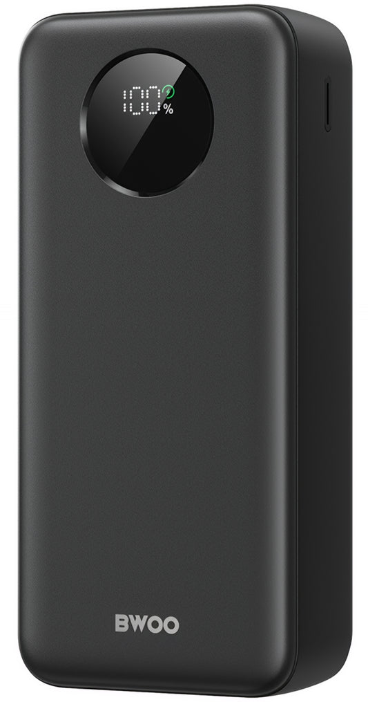 Externe Batterij BWOO BO-P64, 30000mAh, 22.5W, QC + PD, 1 x USB-C - 2 x USB-A, Zwart