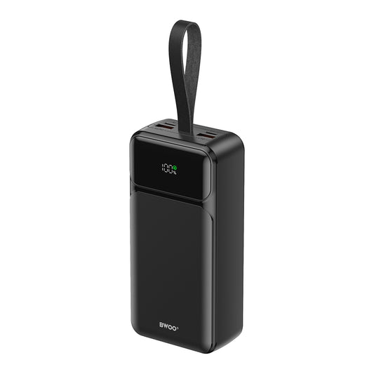 Externe Batterij BWOO BO-P66, 30000mAh, 65W, QC + PD, 1 x USB-C - 2 x USB-A, Zwart