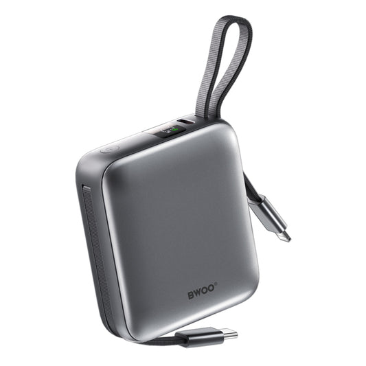 Externe Batterij BWOO BO-P74, 10000mAh, 22.5W, PD, 1 x Lightning - 2 x USB-C, Zwart
