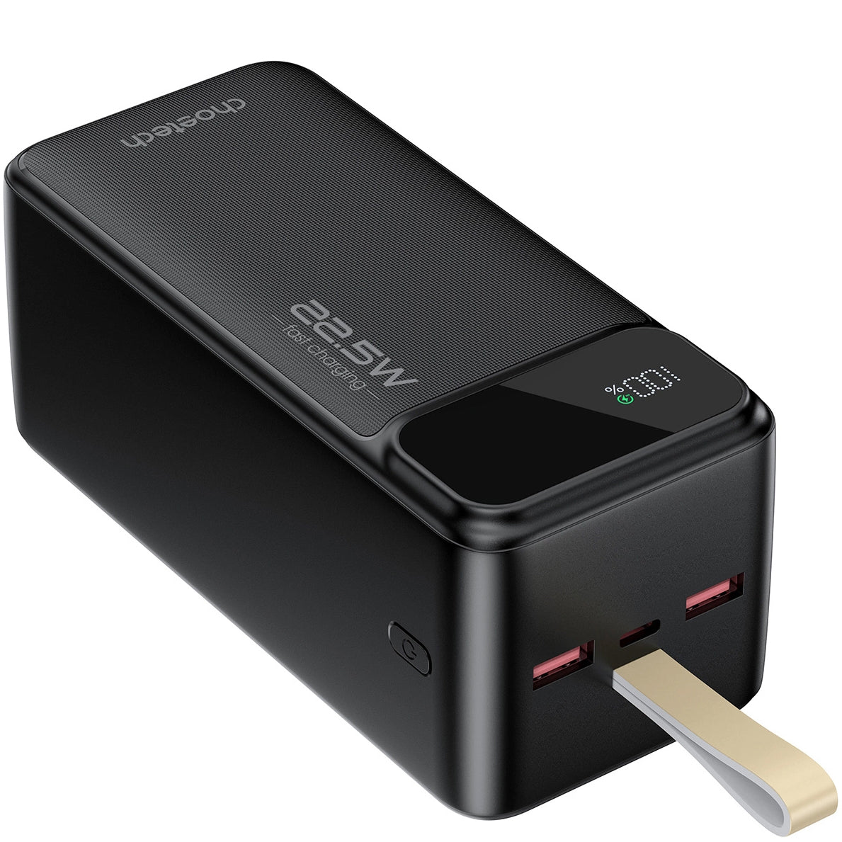 Externe Batterij Choetech B732, 50000mAh, 22.5W, QC + PD, 1 x USB-C - 2 x USB-A, Zwart 