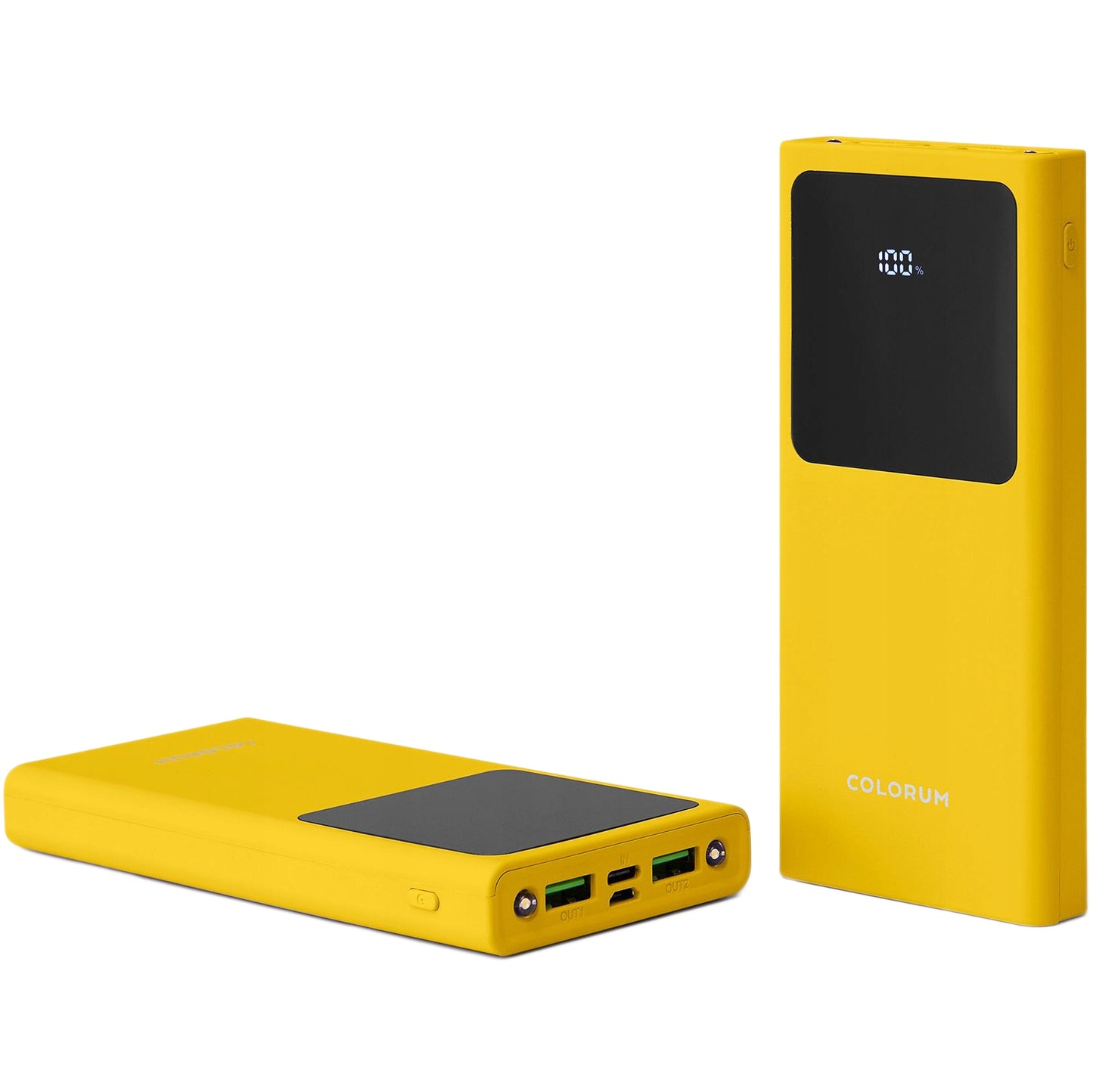 Externe batterij Colorum CPB10-02, 10000mAh, 10W, 2 x USB-A, Geel