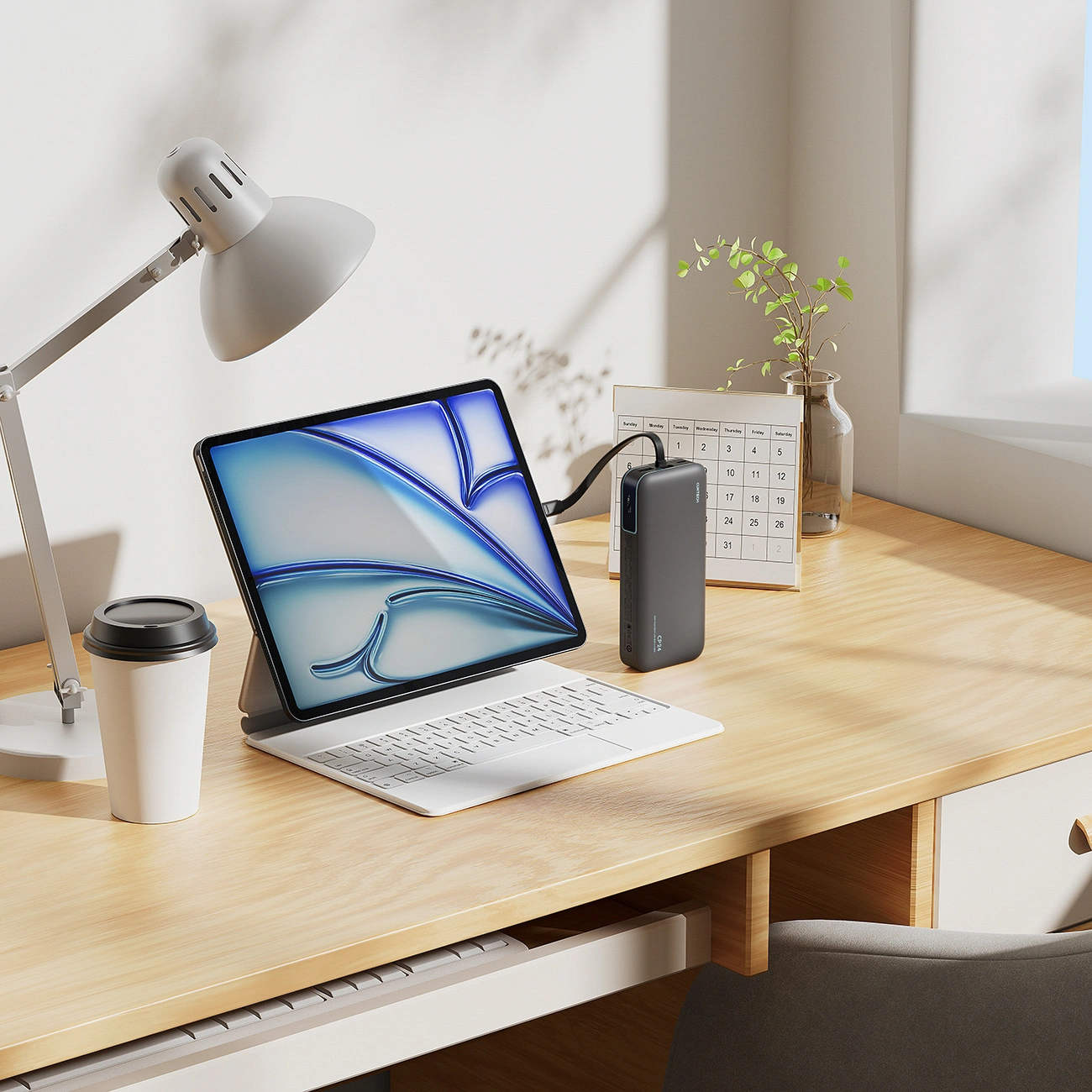 Cuktech LPB200N External Battery, 20000mAh, 40W, QC + PD, 1 x USB-A - 2 x USB-C, Black