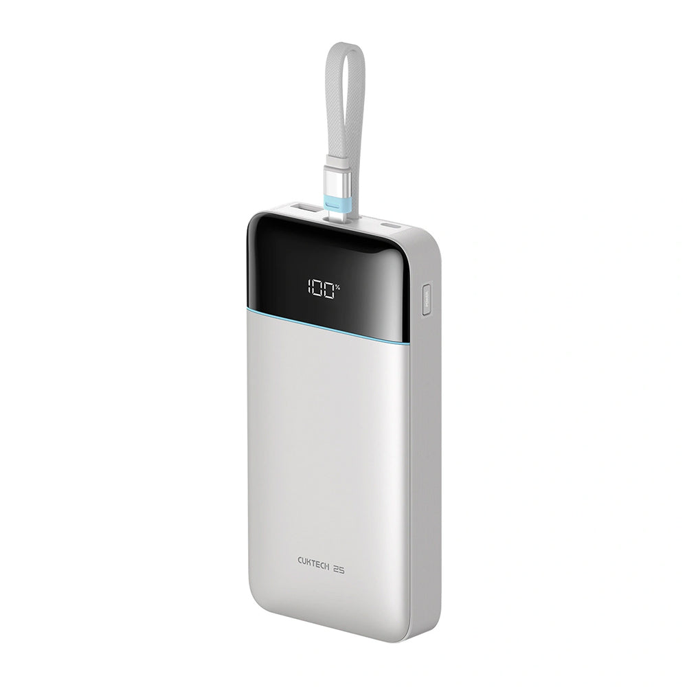 Cuktech LPB252N powerbank, 25000 mAh, 120 W, QC + PD, 1 x USB-A - 2 x USB-C, wit
