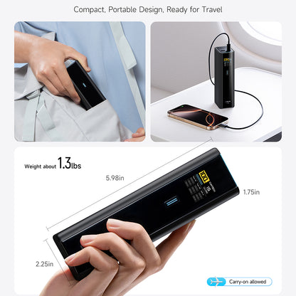 Cuktech PB200U powerbank, 20000 mAh, 210 W, QC + PD, 1 x USB-A - 2 x USB-C, wit CKPB200UGLGR