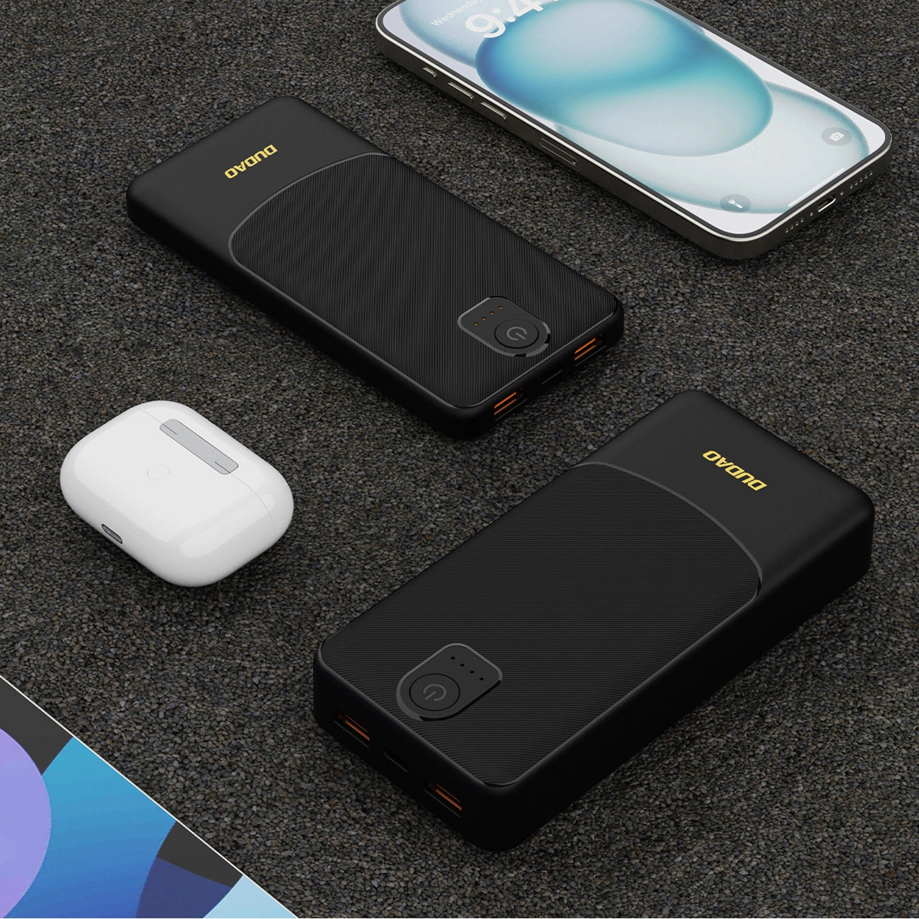 Externe Batterij Dudao K10, 10000mAh, 12W, 2 x USB-A, Zwart