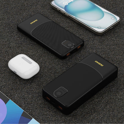 Externe Batterij Dudao K10, 10000mAh, 12W, 2 x USB-A, Zwart