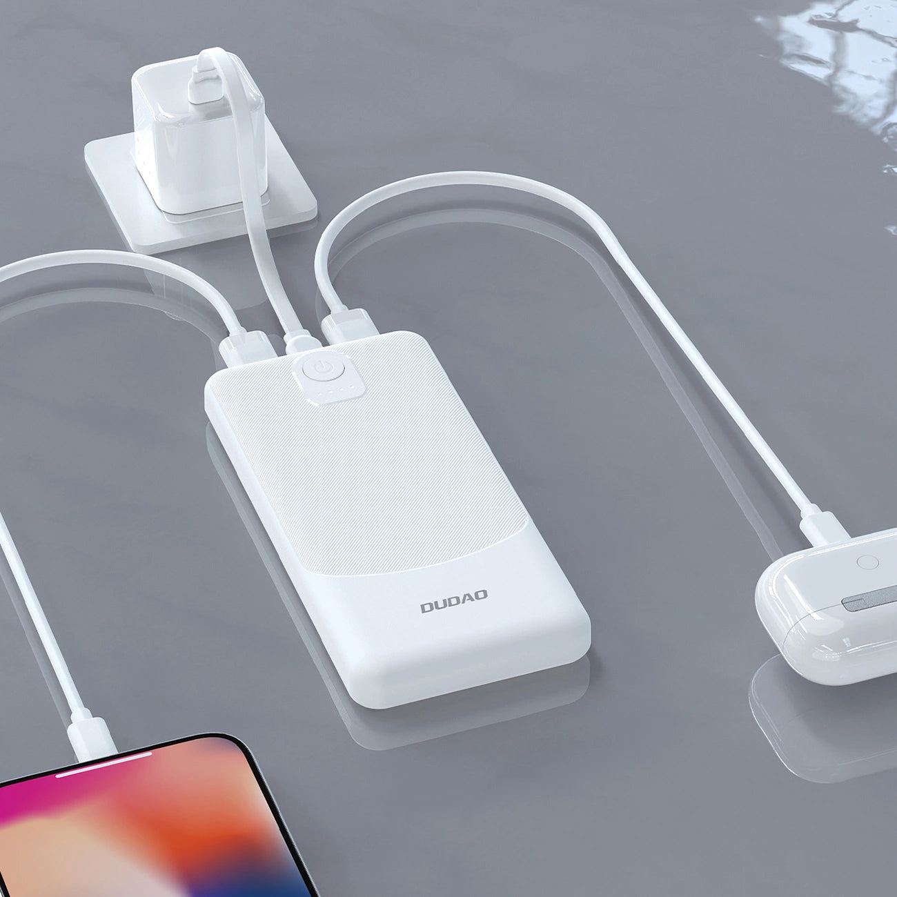 Externe Batterij Dudao K10, 10000mAh, 12W, 2 x USB-A, Zwart