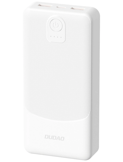 Externe Batterij Dudao K10Pro, 20000mAh, 12W, 2 x USB-A, Wit