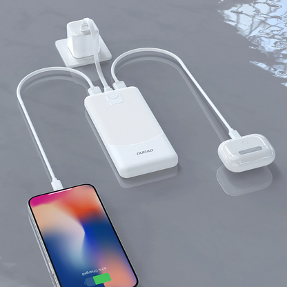 Externe Batterij Dudao K10Pro, 20000mAh, 12W, 2 x USB-A, Wit