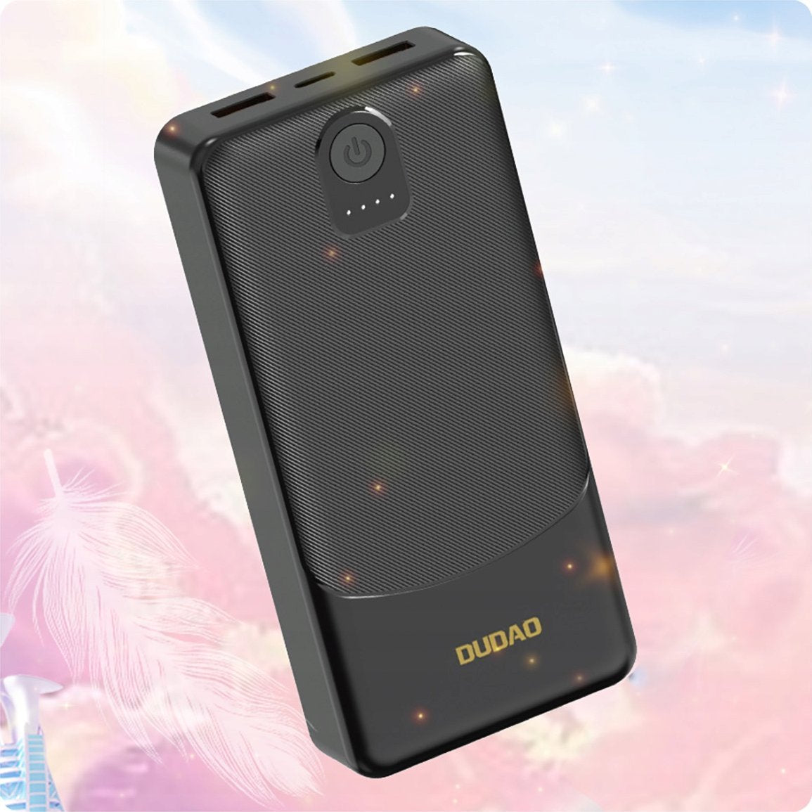 Externe Batterij Dudao K10Pro, 20000mAh, 12W, 2 x USB-A, Zwart