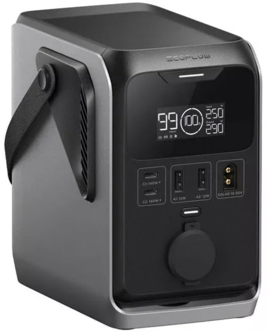 EcoFlow Trail 300 Externe Batterij, 90000mAh, 300W, PD, 1 x Sigarettenaansteker Extensie - 2 x USB-A - 2 x USB-C, Zwart EF-TRAIL300-N