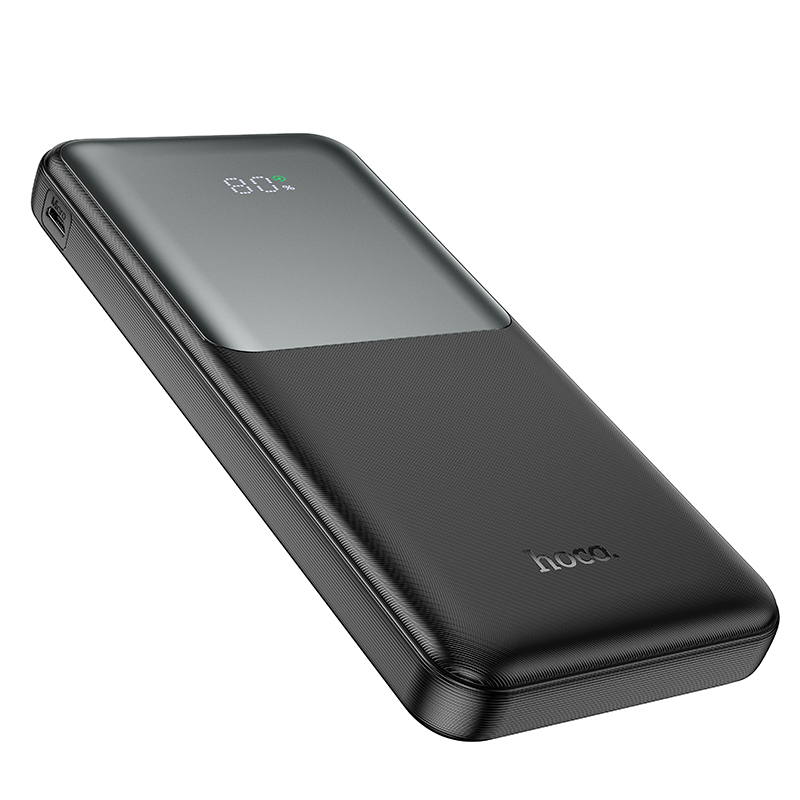 HOCO J136 powerbank, 10000 mAh, 22,5 W, QC + PD, 1 x USB-C - 2 x USB-A, zwart