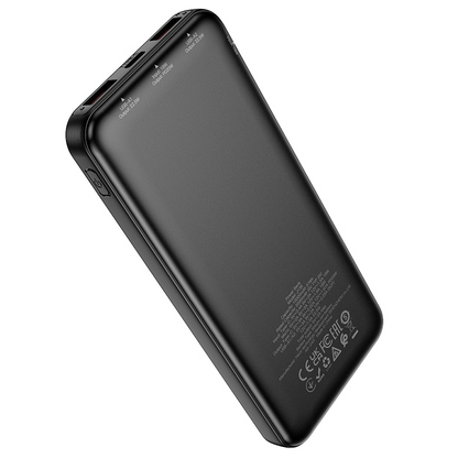 HOCO J136 powerbank, 10000 mAh, 22,5 W, QC + PD, 1 x USB-C - 2 x USB-A, zwart