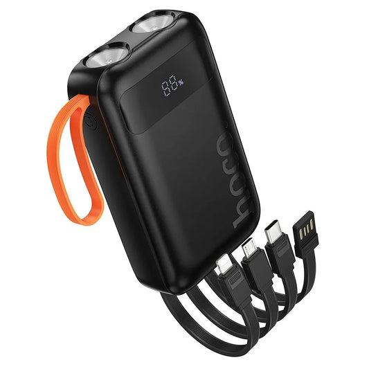 Externe Batterij HOCO J151, 10000mAh, 10W, 1 x Lightning - 1 x microUSB - 1 x USB-A - 1 x USB-C, Zwart