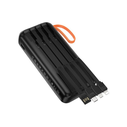 Externe batterij HOCO J151A, 20000mAh, 10W, 1 x Lightning - 1 x microUSB - 1 x USB-A - 1 x USB-C, Zwart