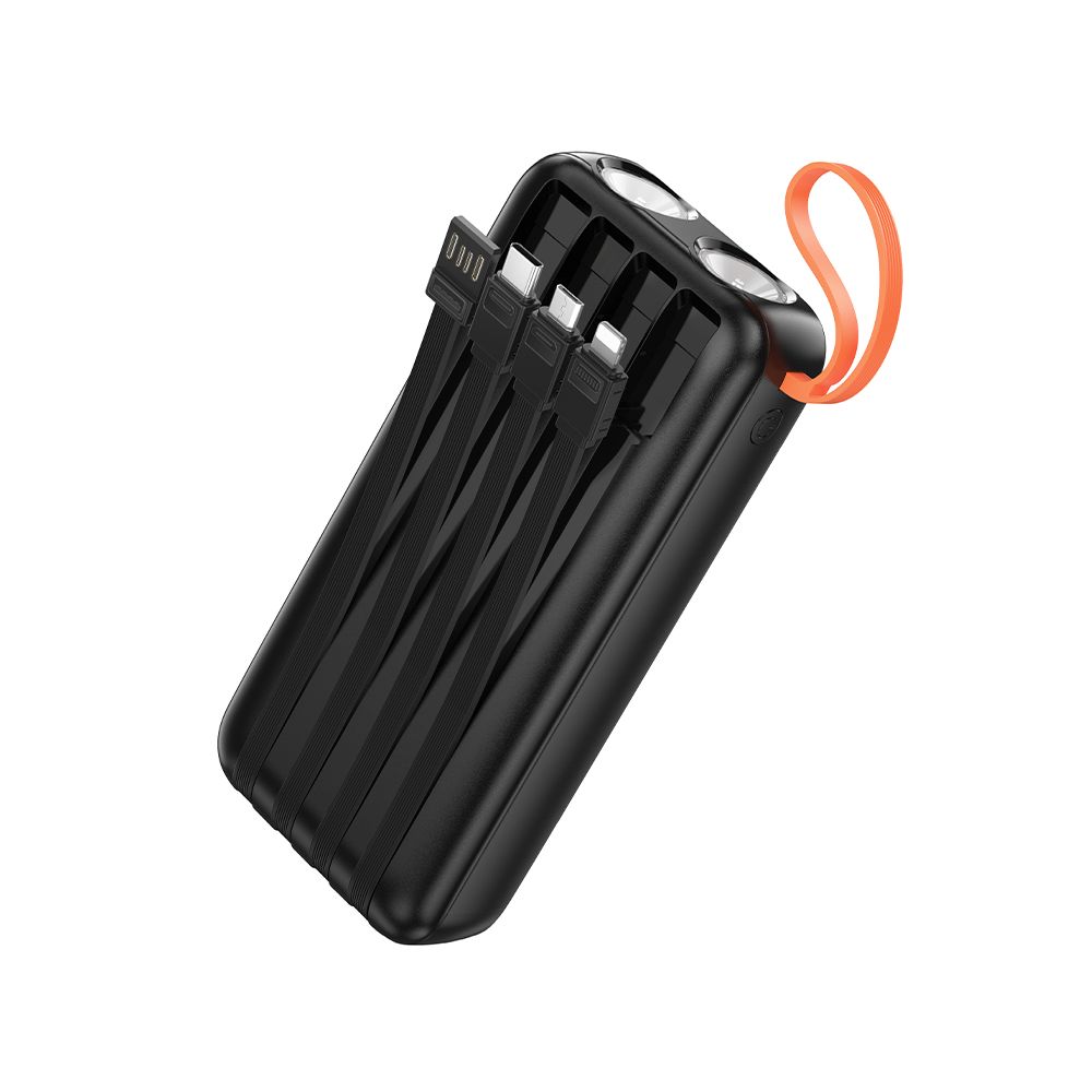 Externe batterij HOCO J151A, 20000mAh, 10W, 1 x Lightning - 1 x microUSB - 1 x USB-A - 1 x USB-C, Zwart
