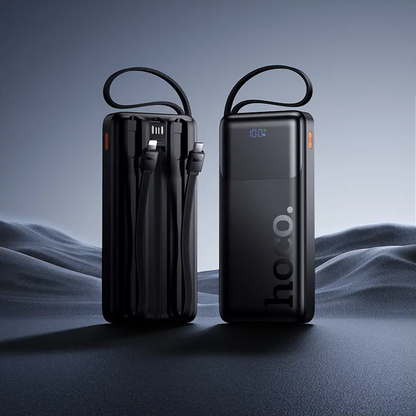 Externe batterij HOCO J156 Founder, 10000mAh, 22,5W, QC + PD, 1 x Lightning - 1 x microUSB - 1 x USB-A - 2 x USB-C, Zwart