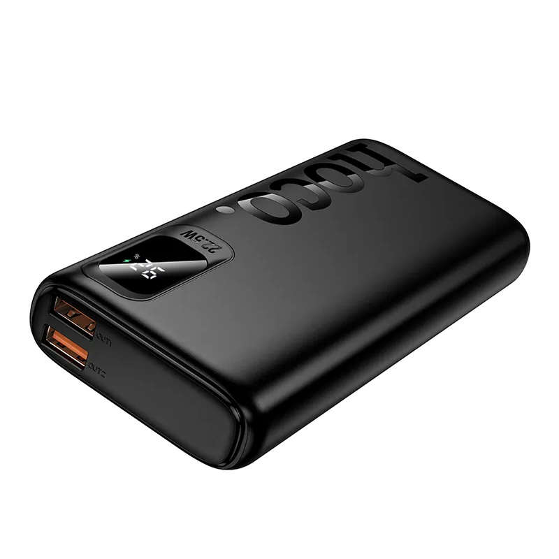 Externe batterij HOCO J158 Pro, 10000mAh, 22,5W, QC + PD, 1 x USB-C - 2 x USB-A, Zwart