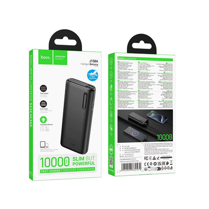 Externe batterij HOCO J158A, 10000mAh, 10W, 2 x USB-A, Zwart