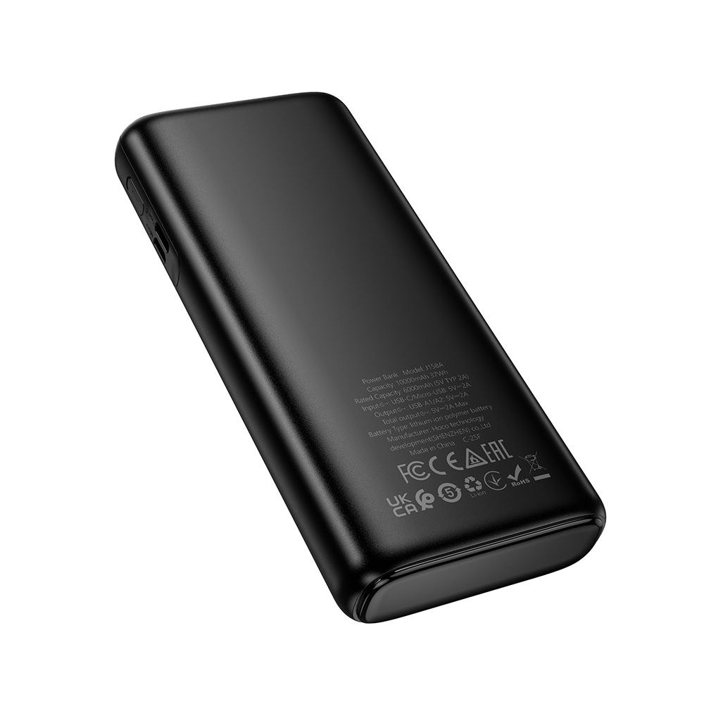 Externe batterij HOCO J158A, 10000mAh, 10W, 2 x USB-A, Zwart