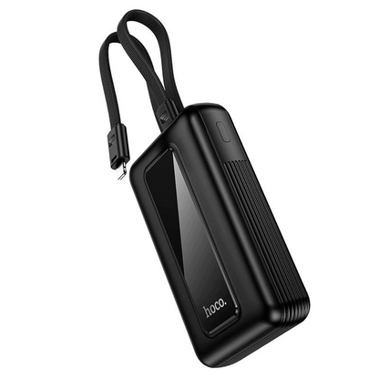 Externe batterij HOCO J162, 10000mAh, 22.5W, QC + PD, 1 x Lightning - 1 x USB-A - 2 x USB-C, Zwart