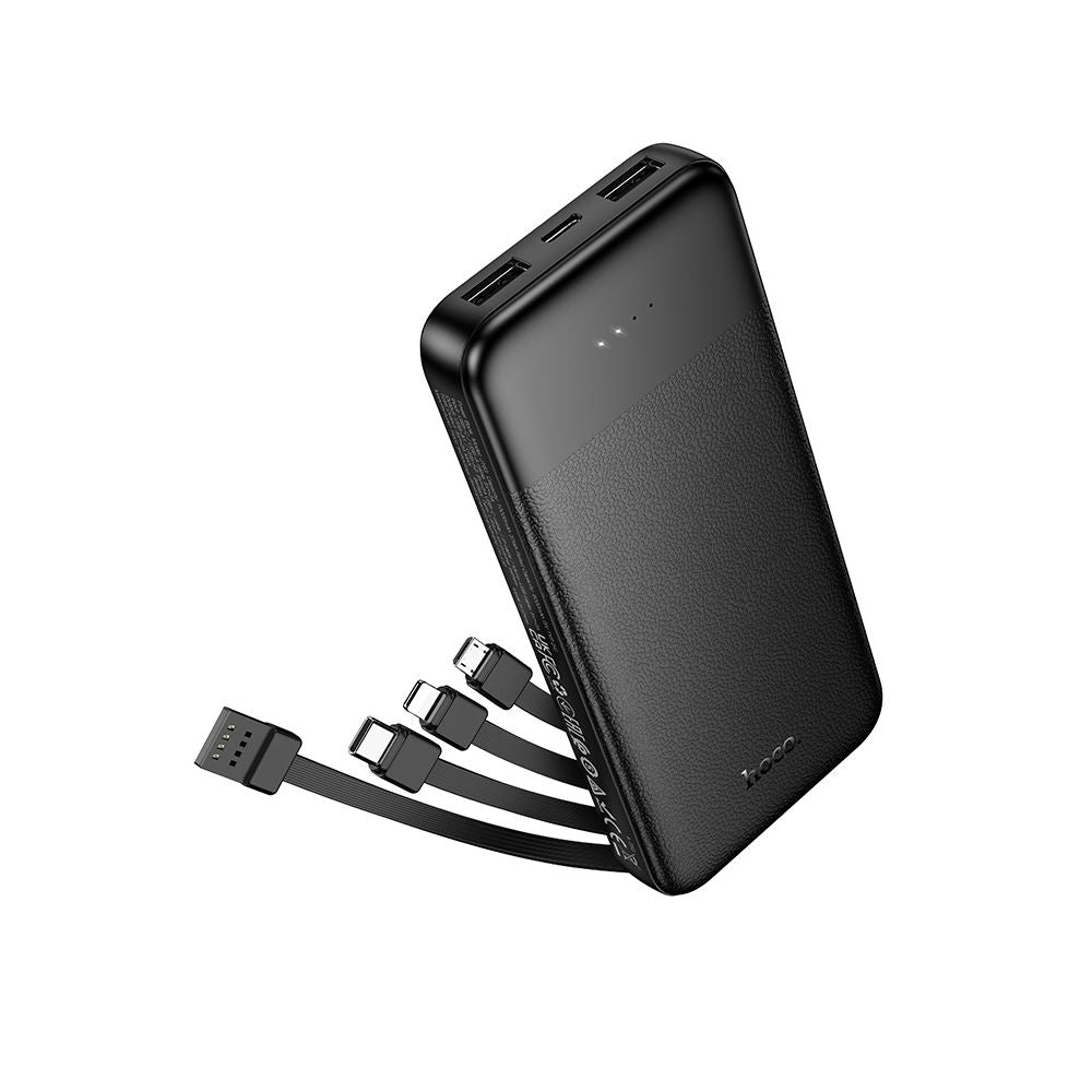 Externe batterij HOCO J163, 10000mAh, 10W, 1 x Lightning - 1 x microUSB - 2 x USB-A - 1 x USB-C, Zwart