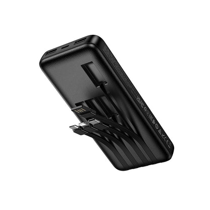 Externe batterij HOCO J163, 10000mAh, 10W, 1 x Lightning - 1 x microUSB - 2 x USB-A - 1 x USB-C, Zwart