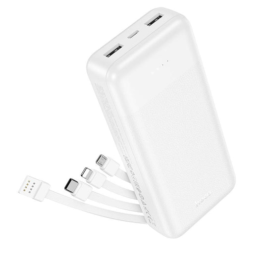 HOCO J163A powerbank, 20000 mAh, 10 W, 1 x Lightning - 1 x microUSB - 1 x USB-C - 2 x USB-A, wit