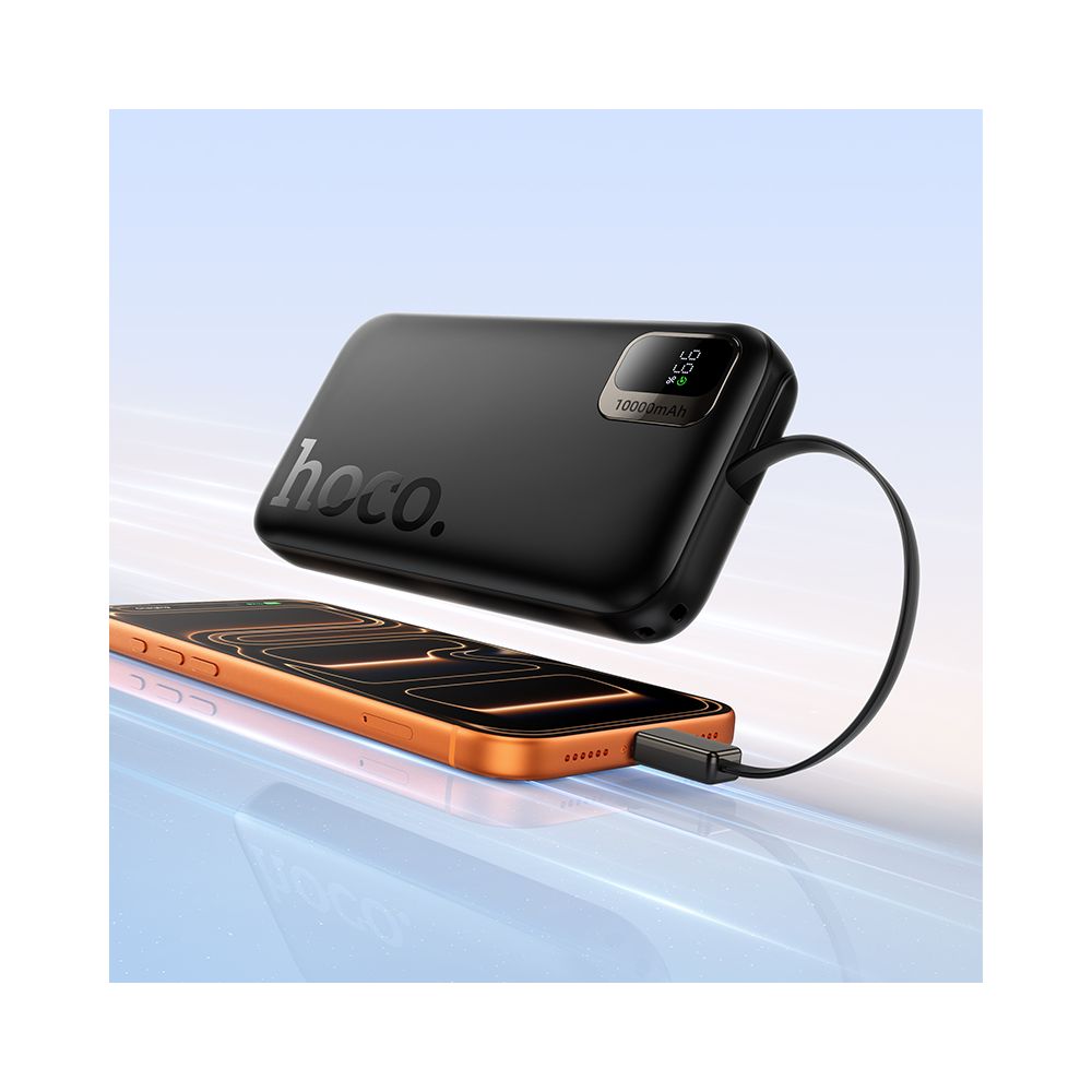 HOCO Q51 External Battery, 10000mAh, 20W, PD, 2 x USB-C, Black