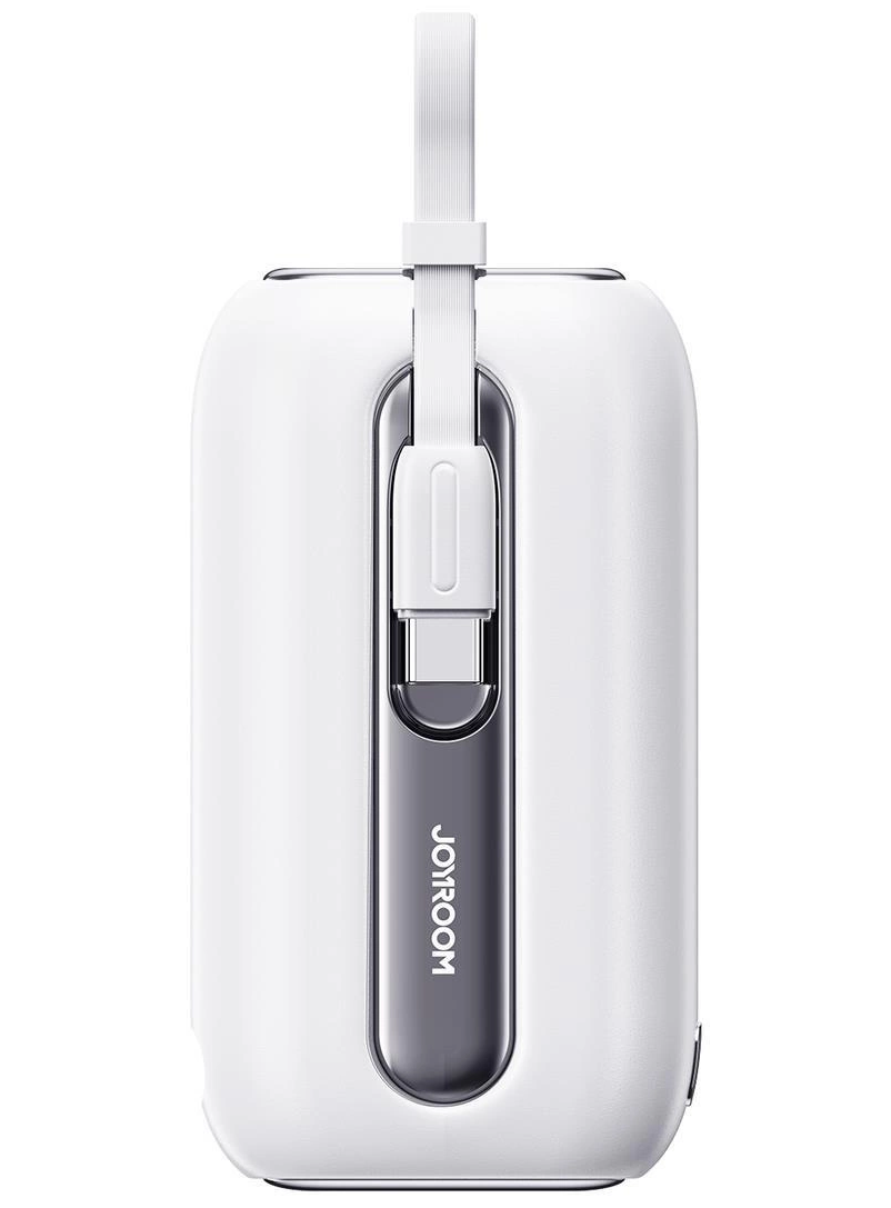 Externe Batterij Joyroom Colorful Series JR-L012, 10000mAh, 22.5W, QC + PD, 1 x Lightning - 2 x USB-C, Wit