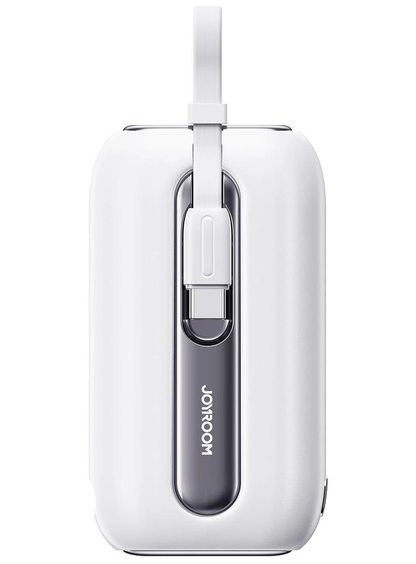 Externe Batterij Joyroom Colorful Series JR-L012, 10000mAh, 22.5W, QC + PD, 1 x Lightning - 2 x USB-C, Wit
