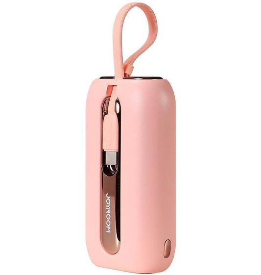 Externe Batterij Joyroom Colorful Series JR-L012, 10000mAh, 22.5W, QC + PD, 1 x Lightning - 2 x USB-C, Roze