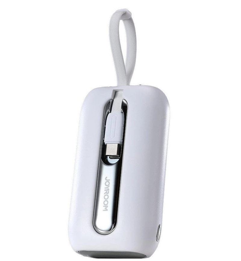 Externe Batterij Joyroom Colorful Series JR-L012, 10000mAh, 22.5W, QC + PD, 1 x Lightning - 2 x USB-C, Wit