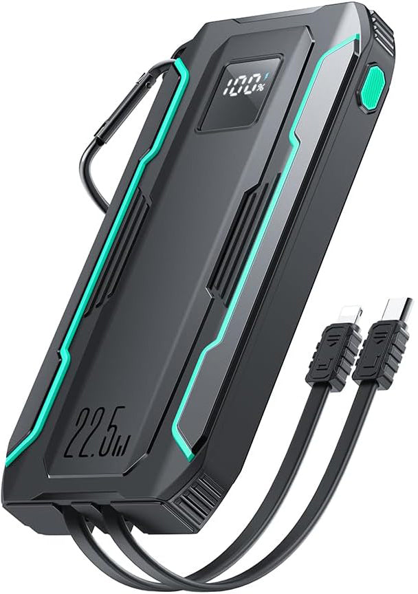 Externe Batterij Joyroom JR-L017, 10000mAh, 22.5W, QC + PD, 1 x Lightning - 1 x USB-A - 2 x USB-C, Zwart