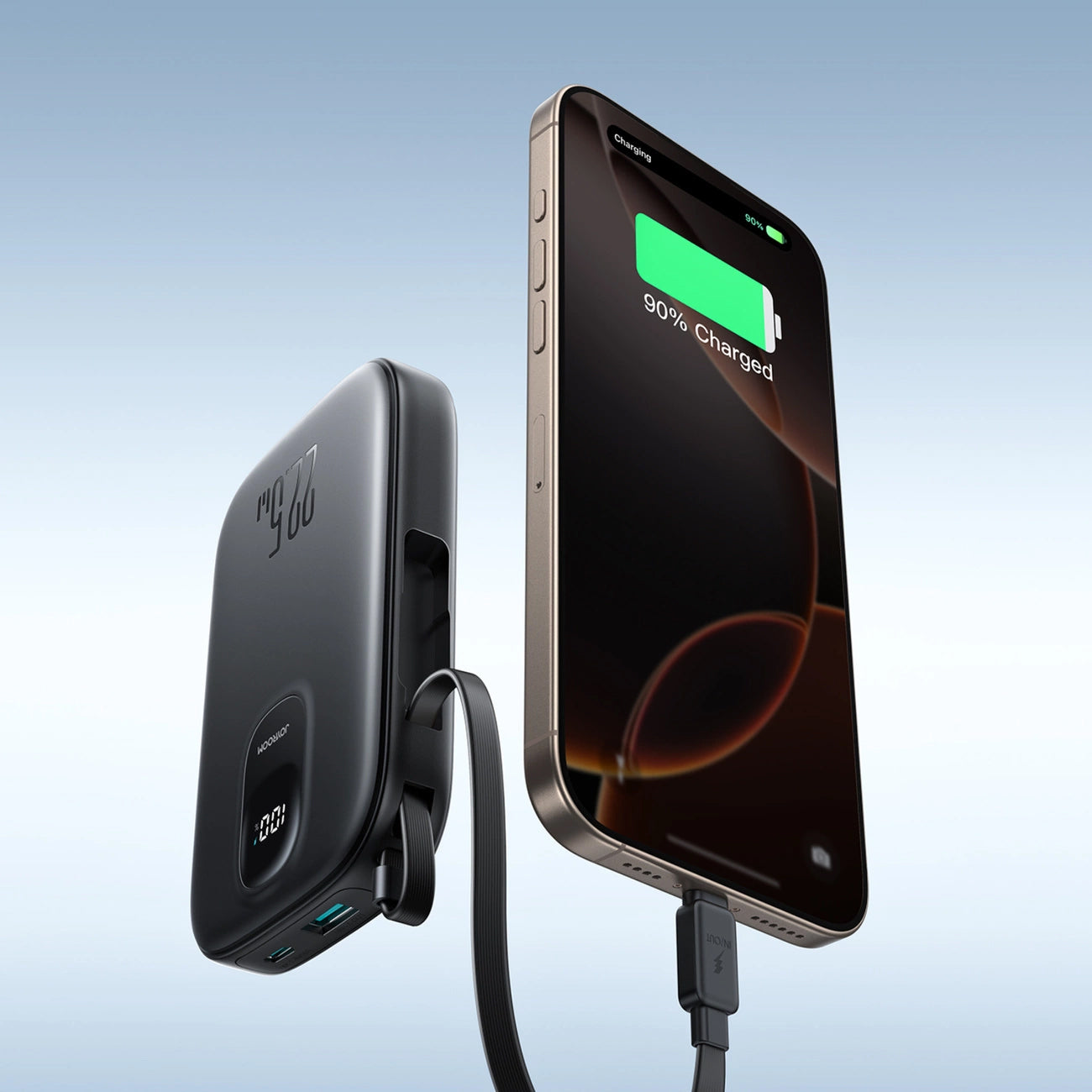 Externe Batterij Joyroom JR-PBF17, 10000mAh, 22.5W, QC + PD, 1 x USB-A - 2 x USB-C, Zwart