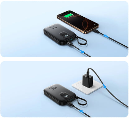 Externe Batterij Joyroom JR-PBF17, 10000mAh, 22.5W, QC + PD, 1 x USB-A - 2 x USB-C, Zwart