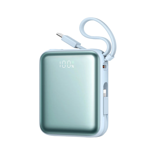 Externe Batterij Joyroom JR-PBF27, 10000mAh, 22.5W, PD, 1 x Lightning - 2 x USB-C, Blauw