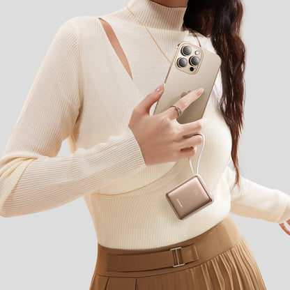Externe Batterij Joyroom JR-PBF27, 10000mAh, 22.5W, PD, 1 x Lightning - 2 x USB-C, Goud
