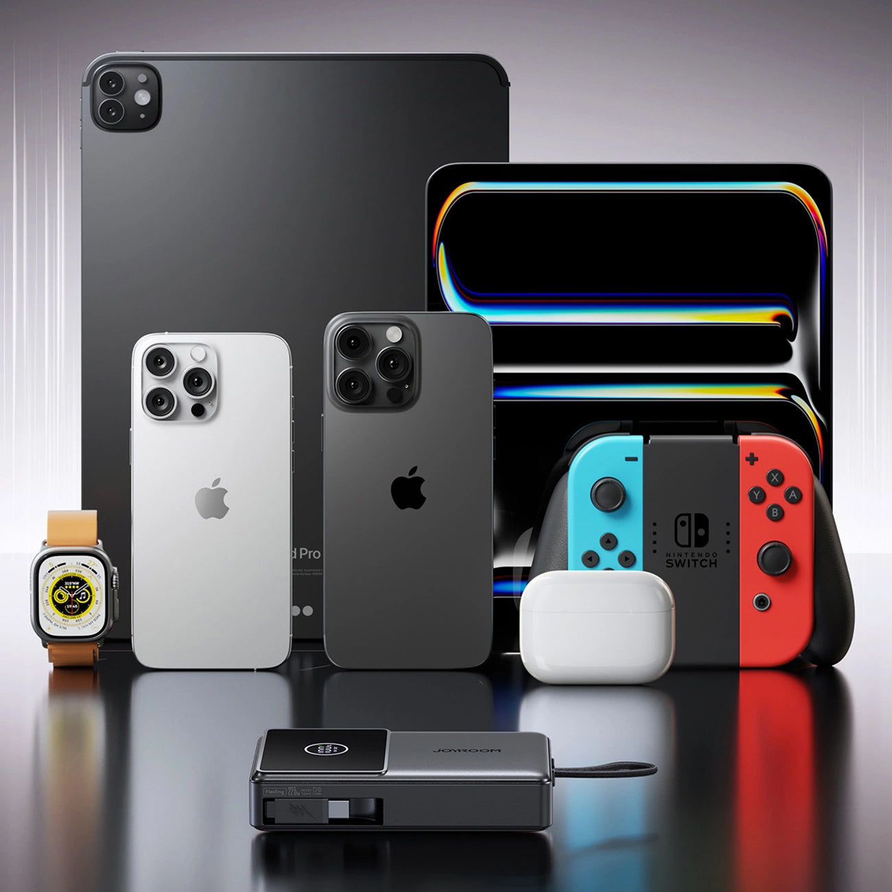 Externe Batterij Joyroom JR-PR1, 10000mAh, 22.5W, PD, 2 x USB-C, Gri